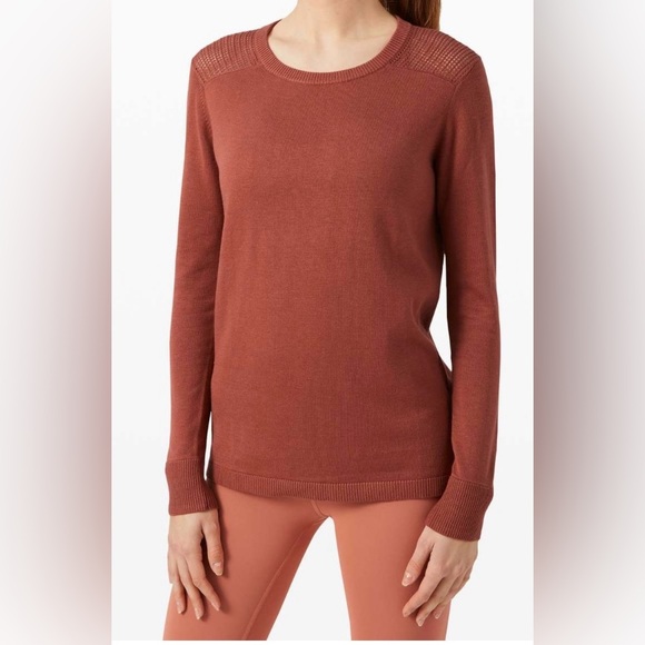 Lululemon Back to Balance Long Sleeve Sweater Rustic Clay Size XS Excellent - Picture 2 of 15